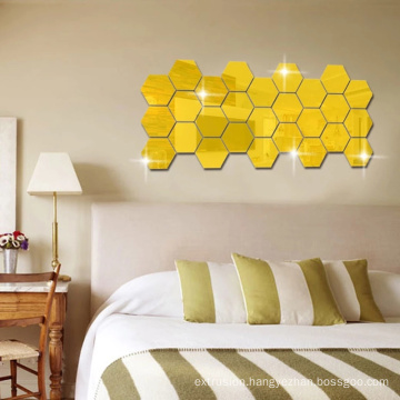 diy s-shaped 3d acrylic pet acrylic mirror sticker wall sticker